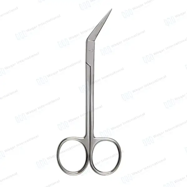 Iris Scissors 4.5″ Angled - surgical instruments manufactured by Waqar International, Sialkot - view 2