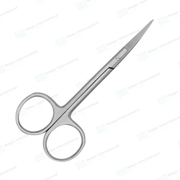 Iris Scissors 4.5″ Curved Round Pattern - surgical instruments manufactured by Waqar International, Sialkot - view 6
