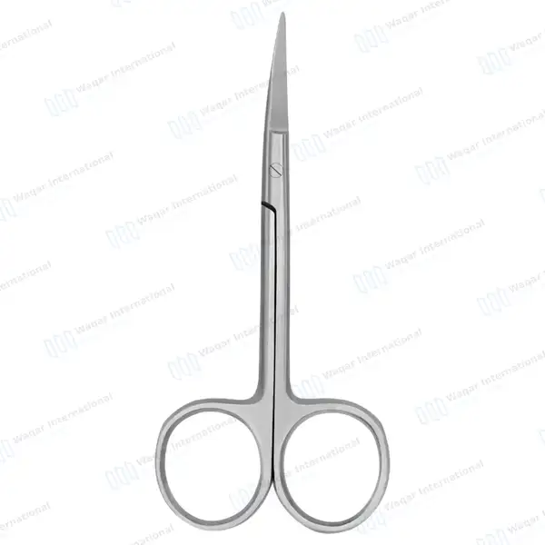 Iris Scissors 4.5″ Curved Round Pattern - surgical instruments manufactured by Waqar International, Sialkot - view 7