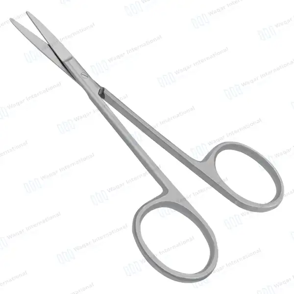 Iris Scissors 4.5″ Straight Round Pattern - surgical instruments manufactured by Waqar International, Sialkot - view 5
