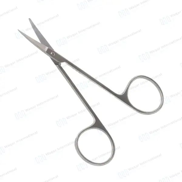 Iris Scissors 4.5″ Curved Delicate - surgical instruments manufactured by Waqar International, Sialkot - view 3