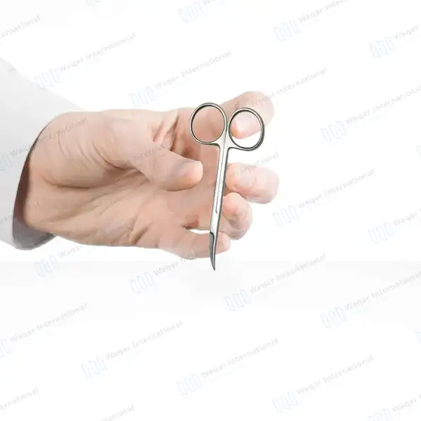 Iris Scissors 4.5″ Curved Delicate - surgical instruments manufactured by Waqar International, Sialkot - view 4
