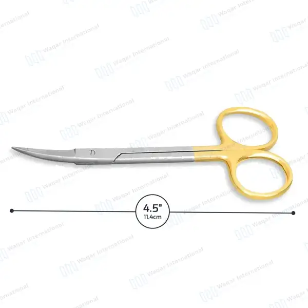 TC Iris Scissors 4.5″ Curved - surgical instruments manufactured by Waqar International, Sialkot - view 5