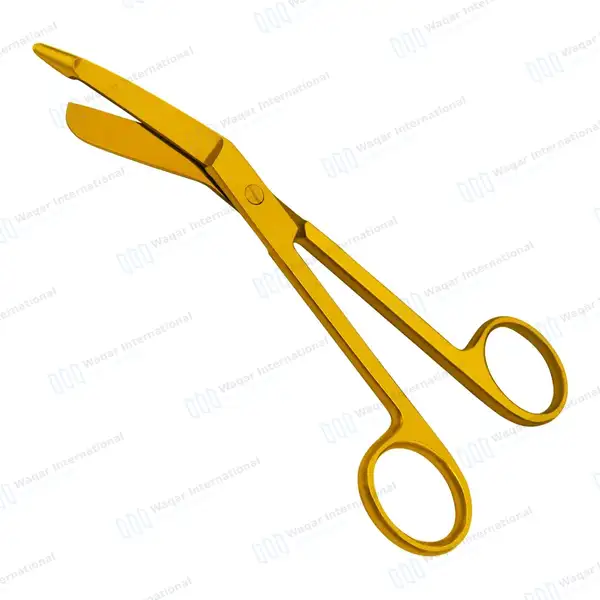 Lister Bandage Scissors 5.5” Full Gold - surgical instruments manufactured by Waqar International, Sialkot - view 4