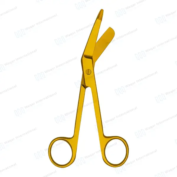 Lister Bandage Scissors 5.5” Full Gold - surgical instruments manufactured by Waqar International, Sialkot - view 5