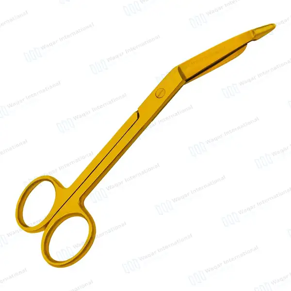 Lister Bandage Scissors 5.5” Full Gold - surgical instruments manufactured by Waqar International, Sialkot - view 6