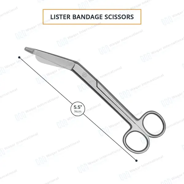 Lister Bandage Scissors 5.5″ Round Pattern - surgical instruments manufactured by Waqar International, Sialkot - view 3