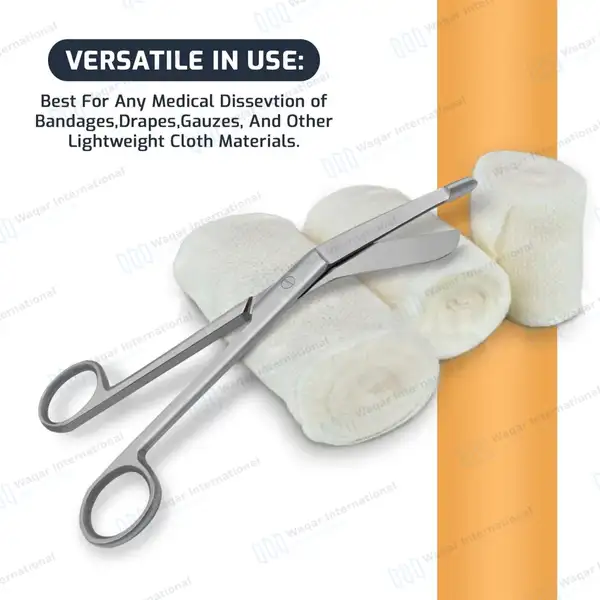 Lister Bandage Scissors 5.5″ Round Pattern - surgical instruments manufactured by Waqar International, Sialkot - view 8