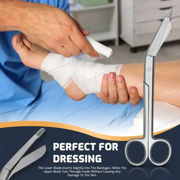 Lister Bandage Scissors 7.25″ Round Pattern - surgical instruments manufactured by Waqar International, Sialkot - view 9