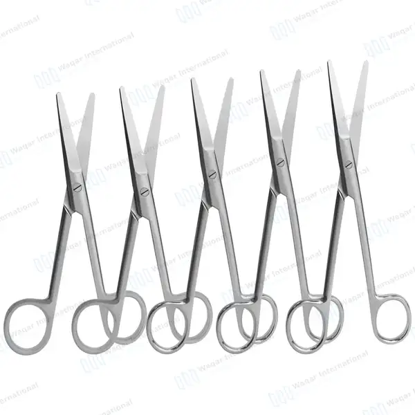 5 Pcs Mayo Scissors Straight Set 5.5″, 6.75″, 8″, 9″ & 11″ - surgical instruments manufactured by Waqar International, Sialkot - view 2