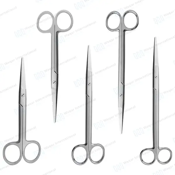 5 Pcs Mayo Scissors Straight Set 5.5″, 6.75″, 8″, 9″ & 11″ - surgical instruments manufactured by Waqar International, Sialkot - view 7