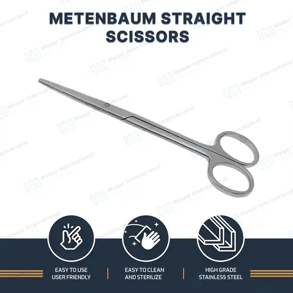 Metzenbaum Scissors 5.75″ Straight Surgical Veterinary - surgical instruments manufactured by Waqar International, Sialkot - view 9