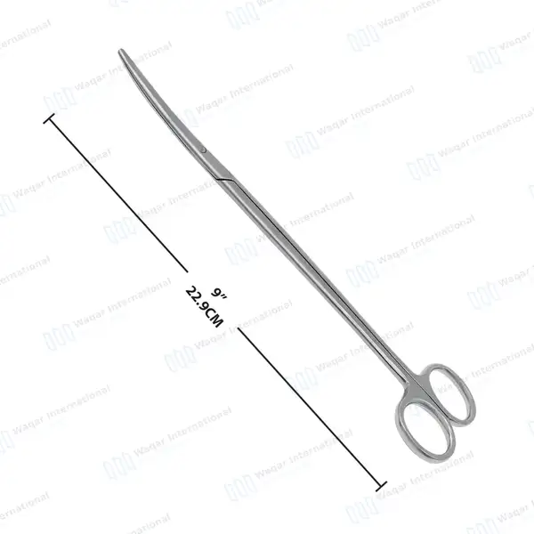 Metzenbaum Scissors 9″ Curved Blunt Tips - surgical instruments manufactured by Waqar International, Sialkot - view 3