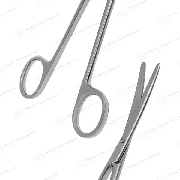 Strabismus Scissors 4.5″ Curved Blunt Tips - surgical instruments manufactured by Waqar International, Sialkot - view 6