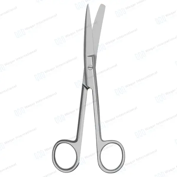 Operating Scissors 6.5″ Sharp/Blunt Curved Round Pattern - surgical instruments manufactured by Waqar International, Sialkot - view 6