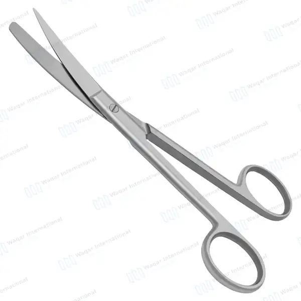 Operating Scissors 6.5″ Sharp/Blunt Curved Round Pattern - surgical instruments manufactured by Waqar International, Sialkot - view 7