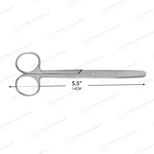 Dog Ear Cropping Scissors 5.5″ Straight Blunt/Blunt Blades - veterinary instruments manufactured by Waqar International, Sialkot - view 3