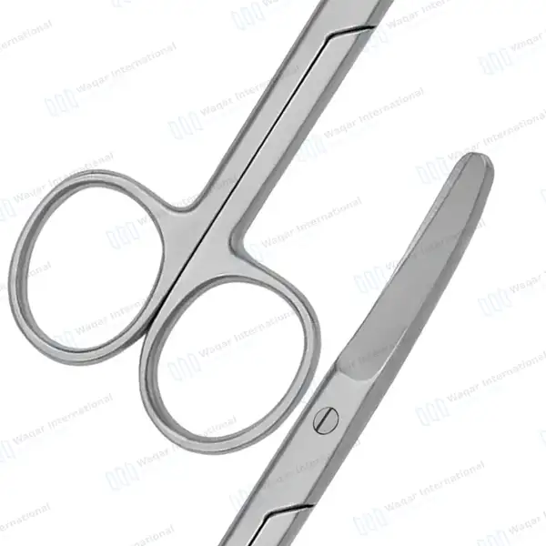 Dog Ear Cropping Scissors 5.5″ Curved Blunt/Blunt Blades - veterinary instruments manufactured by Waqar International, Sialkot - view 7