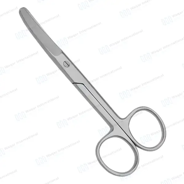 Dog Ear Cropping Scissors 5.5″ Curved Blunt/Blunt Blades - veterinary instruments manufactured by Waqar International, Sialkot - view 8