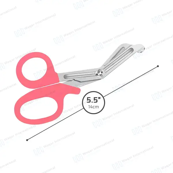 Pink EMT/EMS Utility 5.5″ Paramedic Bandage Scissors - surgical instruments manufactured by Waqar International, Sialkot - view 3