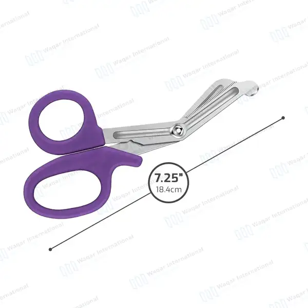 Purple EMT Utility 7.25″ Paramedic Bandage Shears Scissors EMS - surgical instruments manufactured by Waqar International, Sialkot - view 2