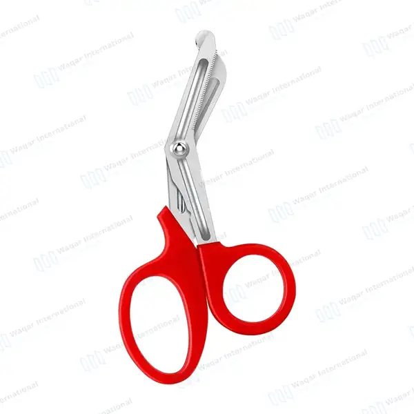 Red EMT/EMS Utility 5.5″ Paramedic Bandage Scissors - surgical instruments manufactured by Waqar International, Sialkot - view 2