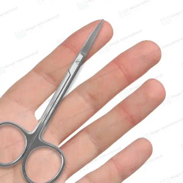 5 Pcs Iris Scissors Set 4.5″+3.5″ Straight+Curved+Angled Tips - surgical instruments manufactured by Waqar International, Sialkot - view 5