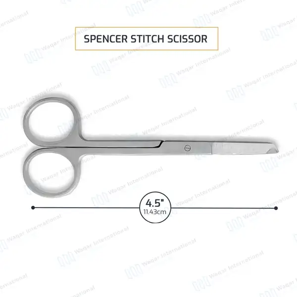 50 Littauer Spencer Stitch Scissors 4.5″ - surgical instruments manufactured by Waqar International, Sialkot - view 3