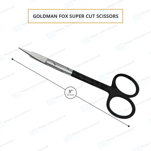 Supercut Goldman Fox Scissor Straight 5″ Dental Surgical Instrument - surgical instruments manufactured by Waqar International, Sialkot - view 3