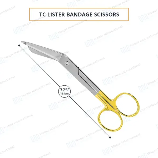 TC Lister Bandage Scissors 7.25″ - surgical instruments manufactured by Waqar International, Sialkot - view 3