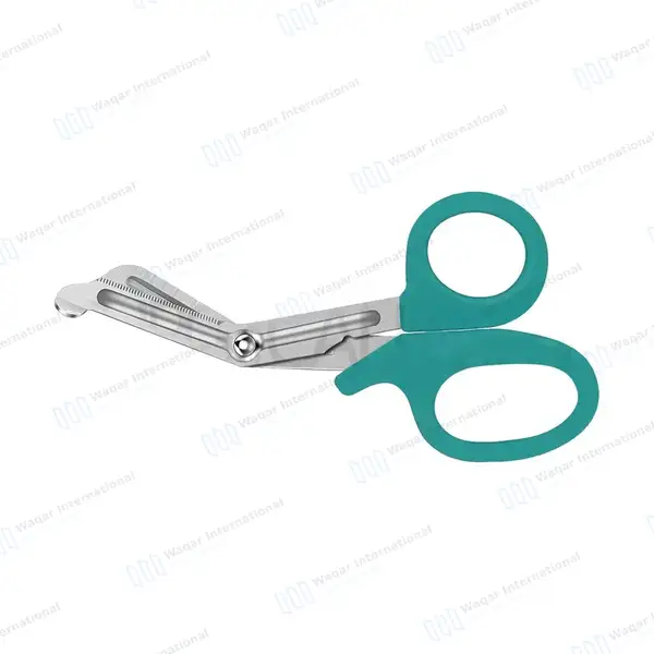 Teal EMT/EMS Utility 5.5″ Paramedic Bandage Scissors - surgical instruments manufactured by Waqar International, Sialkot - view 6