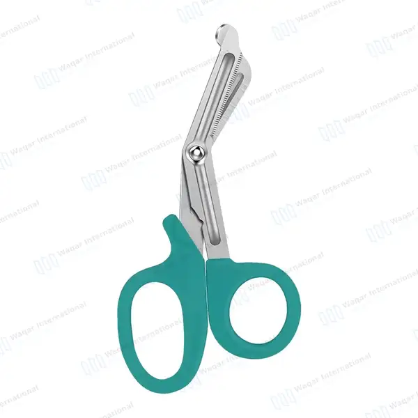Teal EMT Utility 7.25″ Paramedic Bandage Shears Scissors EMS - surgical instruments manufactured by Waqar International, Sialkot - view 5