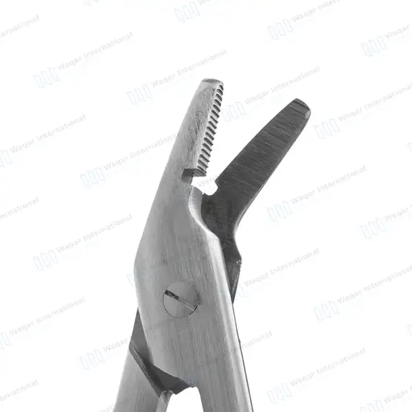 Universal Wire Cutting Scissors 4.75″ Angled with Notch - surgical instruments manufactured by Waqar International, Sialkot - view 2