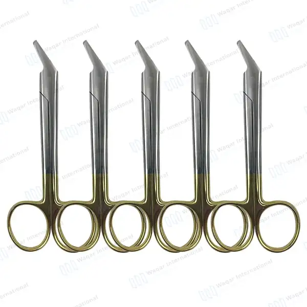 5 T/C Universal Wire Cutting Scissors 4.75″ Angled with Notch - surgical instruments manufactured by Waqar International, Sialkot - view 2