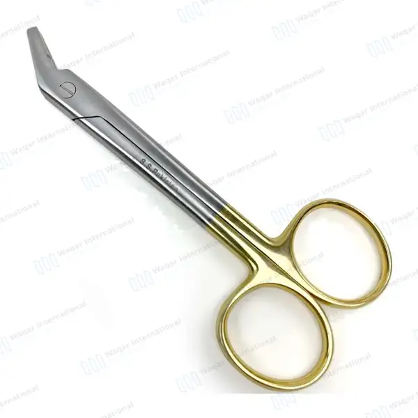 5 T/C Universal Wire Cutting Scissors 4.75″ Angled with Notch - surgical instruments manufactured by Waqar International, Sialkot - view 3