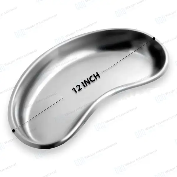 Kidney Bowl Tray 12″ Basin Emesis X-Large - surgical instruments manufactured by Waqar International, Sialkot - view 2