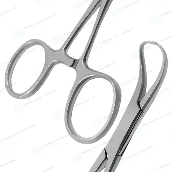 Backhaus Towel Clamps Forceps 5.25″ (13.3cm) Curved Pointed Jaws - surgical instruments manufactured by Waqar International, Sialkot - view 7
