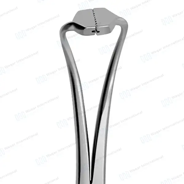 Peers-Bertram Towel Forceps 5.75″ Serrated Tips with Grooves - surgical instruments manufactured by Waqar International, Sialkot - view 5