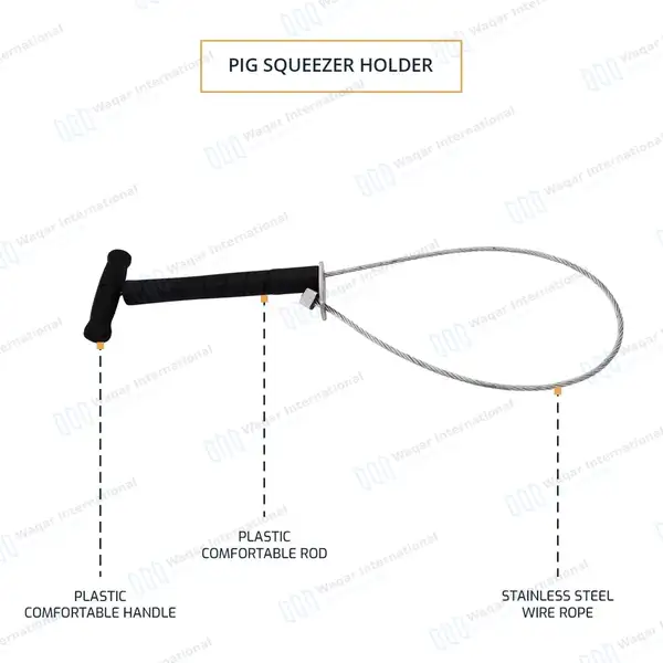 Pigs Catcher 18″ Chrome Plated Steel Hog Holder Animal Catching Pole - veterinary instruments manufactured by Waqar International, Sialkot - view 4