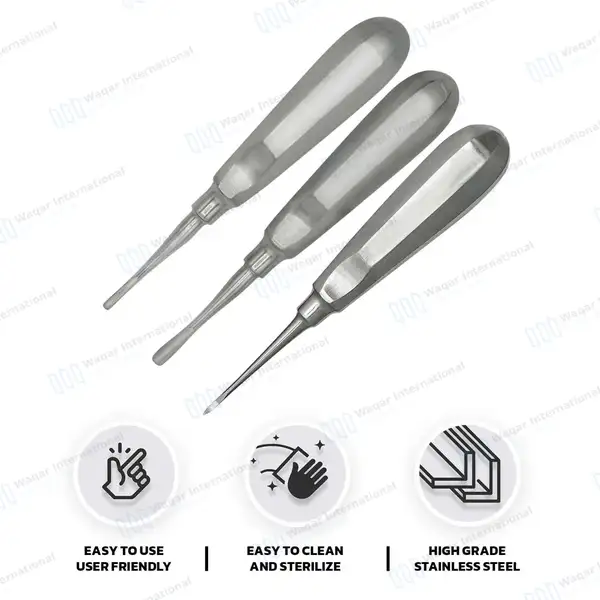 6 Pcs Basic Exodontia Kit - veterinary instruments manufactured by Waqar International, Sialkot - view 7