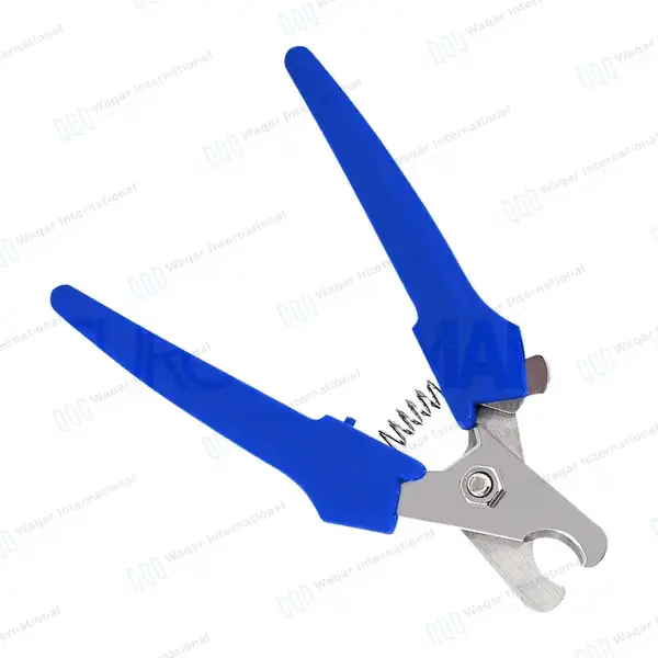 Cat Nail Clipper – Blue Handle - veterinary instruments manufactured by Waqar International, Sialkot - view 4