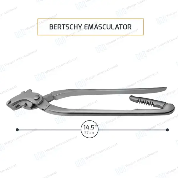 3 Bertschy Emasculators 37cm - veterinary instruments manufactured by Waqar International, Sialkot - view 3