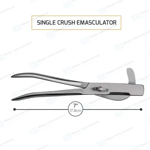 Hussmann Emasculator 7″ Single Crush Veterinary Instrument - veterinary instruments manufactured by Waqar International, Sialkot - view 3