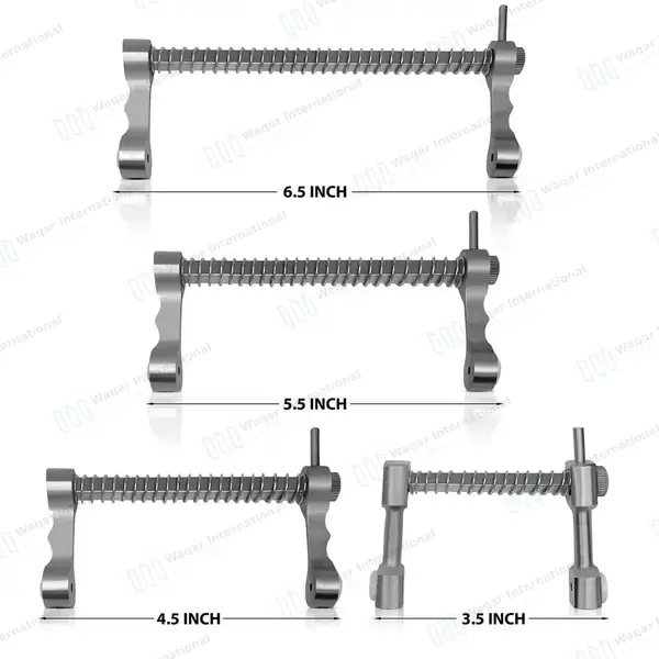 4 Pcs Canine Mouth Gag Set 3.5″, 4.5″, 5.5″ & 6.5″ - veterinary instruments manufactured by Waqar International, Sialkot - view 2