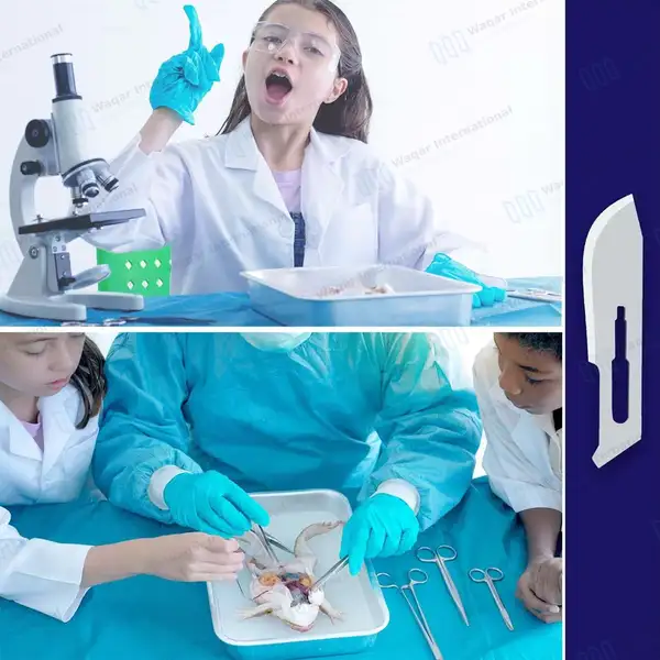 100 Pcs Scalpel Blades #20 for Handle No. 4 - veterinary instruments manufactured by Waqar International, Sialkot - view 5