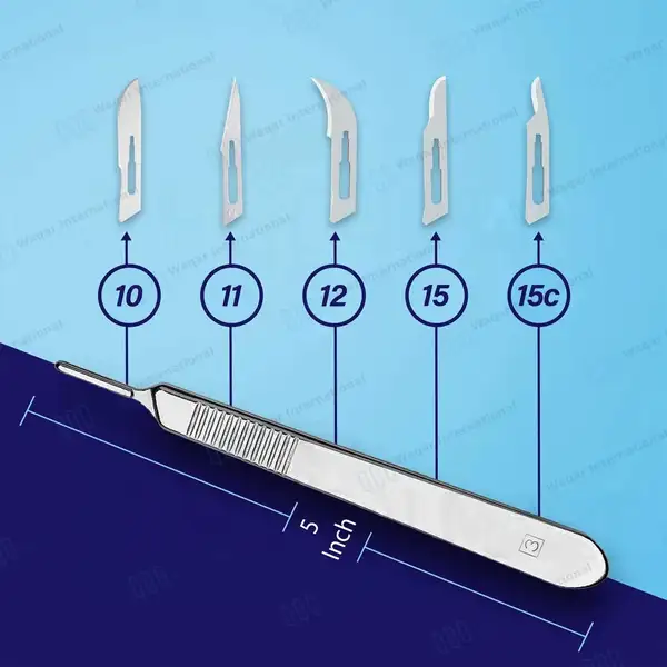 Scalpel Handle #3 - surgical instruments manufactured by Waqar International, Sialkot - view 3