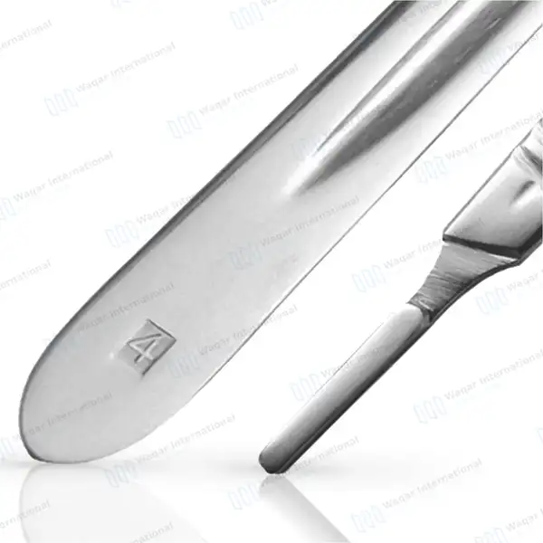 Scalpal Handle #4 - veterinary instruments manufactured by Waqar International, Sialkot - view 2