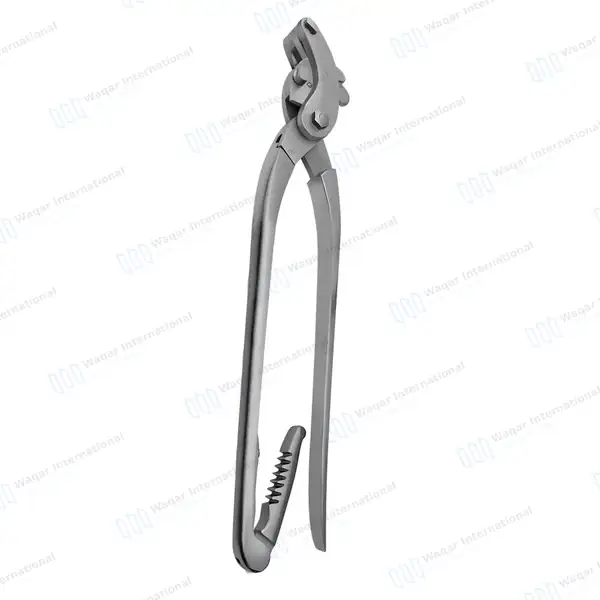 Bertschy Emasculator 37cm with Ratchet - veterinary instruments manufactured by Waqar International, Sialkot - view 2