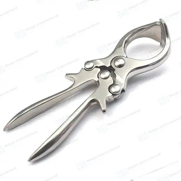 Burdizzo Style Castration Forceps 9″ (22.8cm) - veterinary instruments manufactured by Waqar International, Sialkot - view 5