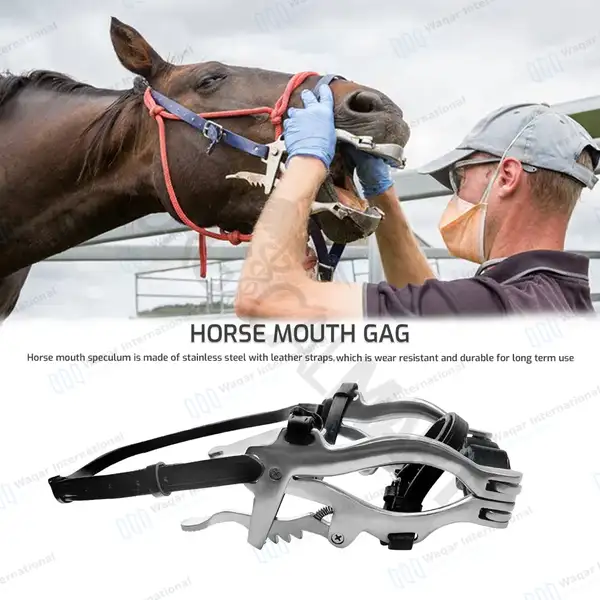 Mcpherson Full Mouth Speculum Horse Mouth Gag - veterinary instruments manufactured by Waqar International, Sialkot - view 9